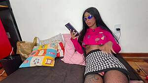 stepsis and her friend ride my cock all night