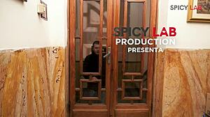 Brunette Milf Facial from Friend's Monster Cock Fuck