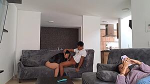 Girlfriend's Stepmom Sucks Cock In Lingerie Roleplay