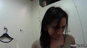 suggestive mall seduction strips adorable czech teen nympho for hardcore pov pounding