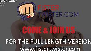 lesbian fisting stretches hot blonde's shaved pussy wide open