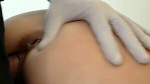 Korean beauty learns first doggy lesson up close