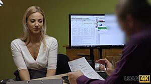 hey nathaly you giving up that shaved pussy to the loan guy