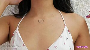 Pretty Brunette Teen Gets Horny During Casting Massage Interview