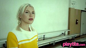 Wanna watch petite blonde milf cheerleader strip big ass?