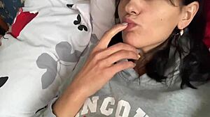 cute horny slut squirts big ass pussy orgasm dildo toy for boyfriend pov cum