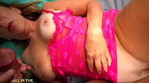 Step Mom Kymber Leigh's Wet Tanned Milf Pussy Teased in Lingerie by Step Son!