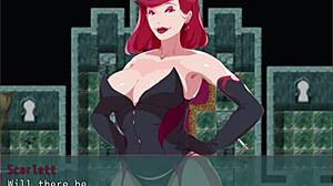 Scarlett tramples tower floor 1 in pantyhose femdom game