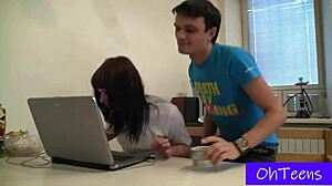 kveta and sam's hot roommate office hookup video