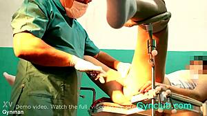 ukrainian gyno exam turns bondage hospital fetish into bound submission ordeal