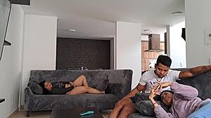 Girlfriend's Stepmom Sucks Cock In Lingerie Roleplay