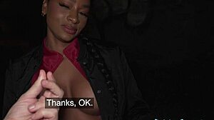 French Ebony Babe's Heart Races From Public Hardcore Fuck And Cum Gush