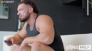 cheating latina fitness slut can't stop riding coach's cock