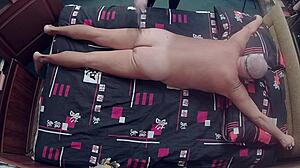 Married old couple whipped and punished on their wedding ass