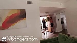 VR Bangers Intense Outdoor Redhead Blonde Threesome