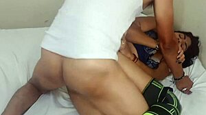 perverted stepson sneaks into unfaithful stepmother's marital bed for tight pussy pounding and gaping cumshot