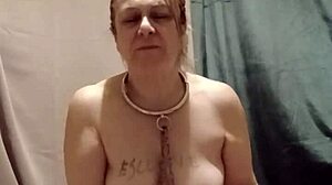 She plays humiliated french slave in homemade solo session with uro play and belt whacks on november 17th 2025