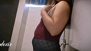 pinay milf's huge natural tits and hairy wet pussy tease you into cumming during solo bedroom play