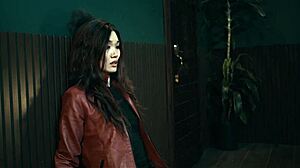 that futa leather monster babe turns me into her asian toy for hardcore cucumber creampie pounding