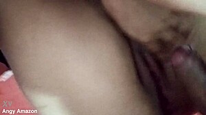 i was fertile so condom on young lover but ripped it mid rough creampie fuck