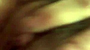 Petite Girlfriend Masturbates Hairy Pussy For Cash