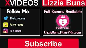 lizzie buns rams massive bwc dildo pussy