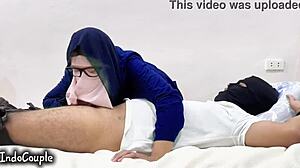 first time indonesian muslim wife facesits swallows hubby's cum?