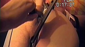 hey boyfriend tied me up and shoved scraper handle deep in my ass while vibrating dildo teases 😏