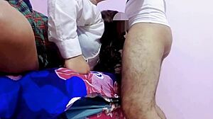 Virgin schoolgirl creams on best friend's stepdad cock