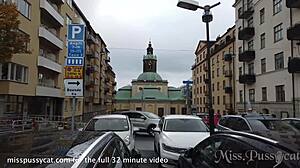 holiday in stockholm! 3-way lesbian glowstick pussy gaping party