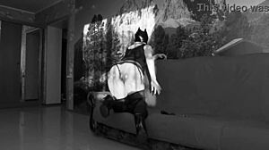 Sexy Milf's Big Ass Shakes in Black Stockings Toy Solo Cinema Fetish.