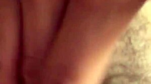 Petite Girlfriend Masturbates Hairy Pussy For Cash