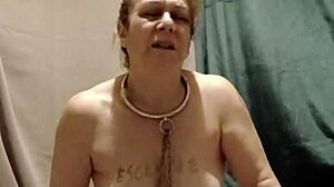 She plays humiliated french slave in homemade solo session with uro play and belt whacks on november 17th 2025