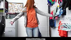 Pervy Officer FUCKS Shoplifter Scarlett Mae After TV Steal