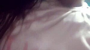 pink-shirted hormone ladyboy tempts with natural tits erotic play