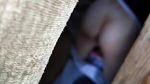 Why spy on stepsis hairy pussy orgasm in the barn?