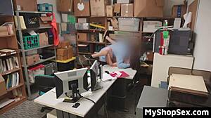 Shoplifting Teen Blackmailed Bent Over Doggystyle In Office By Police