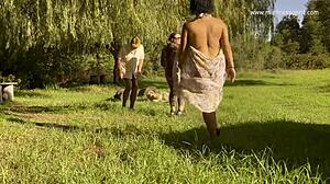 mistress april pegs bound slave in strapon humiliation