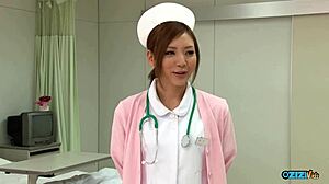 damn this nurse toys up and kneels sucking dick deep!