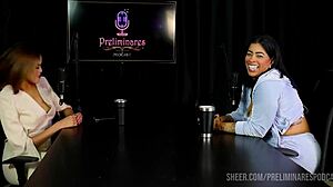 marcelly melo’s hot prelims podcast with bia in sheer red lingerie