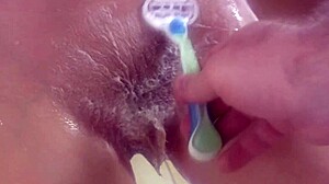 Bathing bliss as I shave my dripping pussy smooth just for you