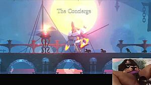 chubby ebony gamer fucked deep with dildo while playing dead cells