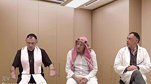 Redhead Italian squirts on huge cock during rimjob casting interview