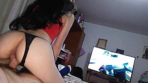 She tries on panties so I fuck her hard! 😈💦