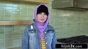 hey this sexy arab teen tries sucking cock first time ever