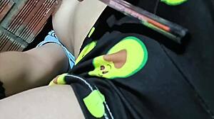 Colombian 18yo neighbor strips slow on video call for curvy fun