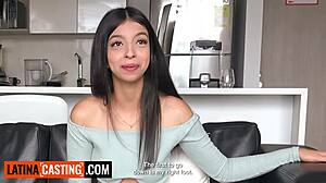 Cute Latina Brunette Models Black Lingerie Flaunts Oiled Bubble Butt Long Legs