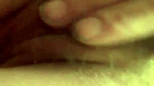 Petite Girlfriend Masturbates Hairy Pussy For Cash