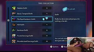 chubby ebony gamer fucked deep with dildo while playing dead cells