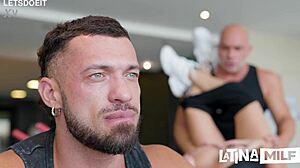 cheating latina fitness slut can't stop riding coach's cock